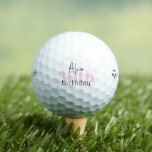 Balles De Golf Pink 30th Birthday Personnalisé Taylor Made TP5<br><div class="desc">"30" ou tout âge. Personnalisé. Texte rose et noir. Une balle de golf. Nom du script. Sur mesure TP5</div>