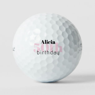 Balles De Golf Pink 50e anniversaire Titleist personnalisé Pro V1