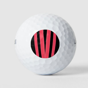 Balles De Golf PINK Black Stripes à motif Bal de golf - unique