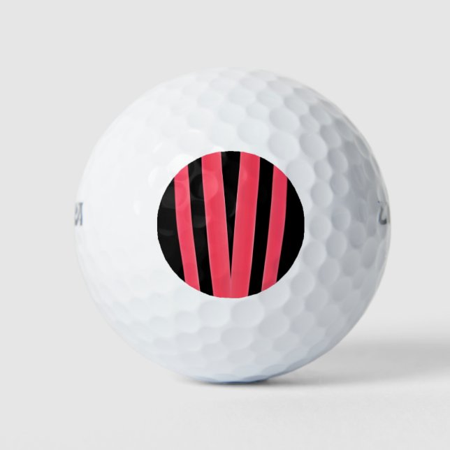 Balles De Golf PINK Black Stripes à motif Bal de golf - unique (Devant)