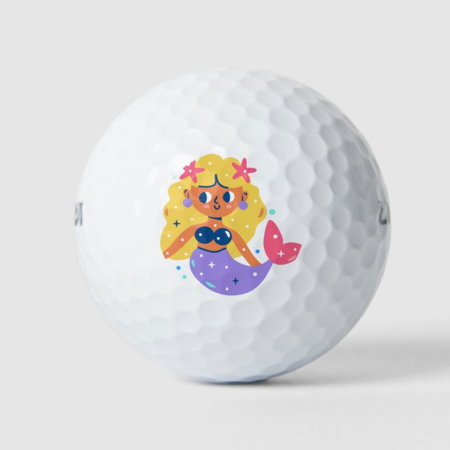 Balles De Golf Pink Fins mermaid (Devant)