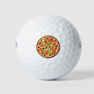 Balles De Golf Pizza Alimentation Clipart Icon Pepperoni Fromage