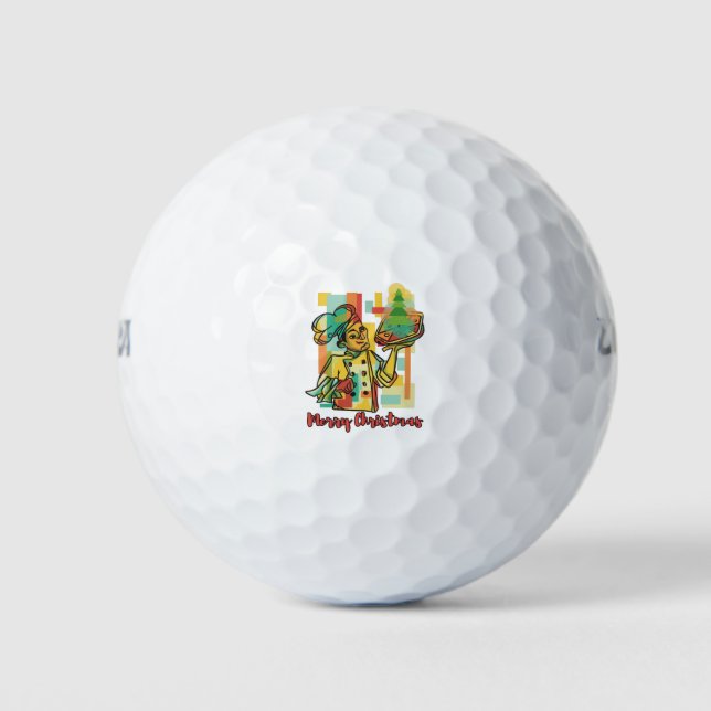 Balles De Golf Pizza Christmas Tree - Pizza chef Xmas greating (Devant)