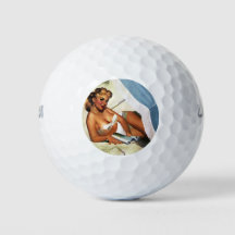 Plage Beauté Pin Up Girl Golf Balls