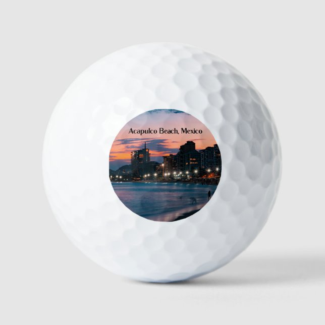 Balles De Golf Plage d'Acapulco, Mexique (Recto)