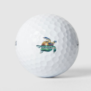 Balles De Golf Plage Sunset de la tortue de mer