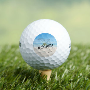 Balles De Golf Plage tropicale et palmier de Floride à la retrait
