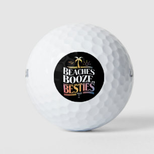 Balles De Golf Plages Alcool & Meilleures Amies Arbre de Coco Été