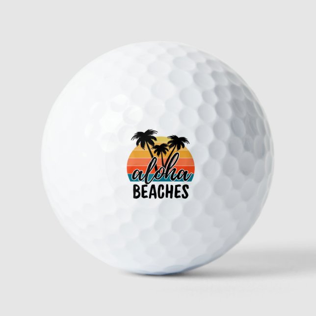 Balles De Golf Plages Aloha (Recto)