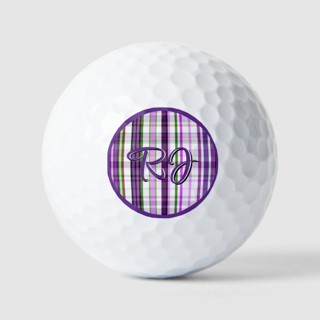 Balles De Golf Plaid violet - Inspiré par la Fleur Lilac violette (Recto)