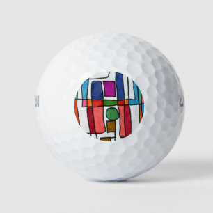 Balles De Golf "Plan de la ville" Art Abstrait Custom Wilson Golf