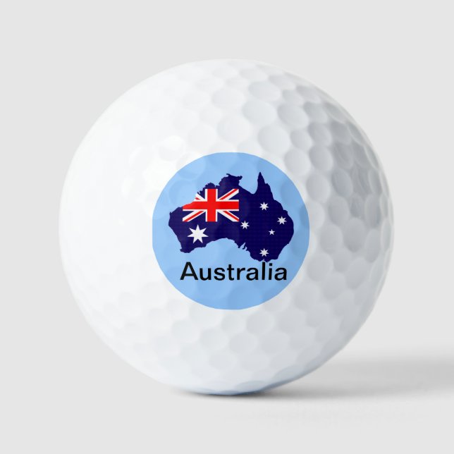 Balles De Golf Plan et drapeau de l'Australie (Recto)