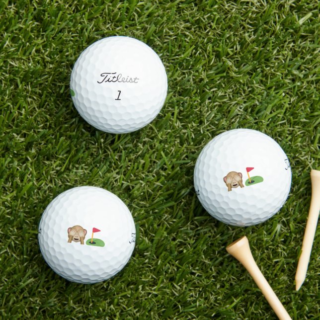 Balles De Golf Playful Emojis 🙈⛳️ 'Did Anyone See That?' Funny  (Herbe in situ)
