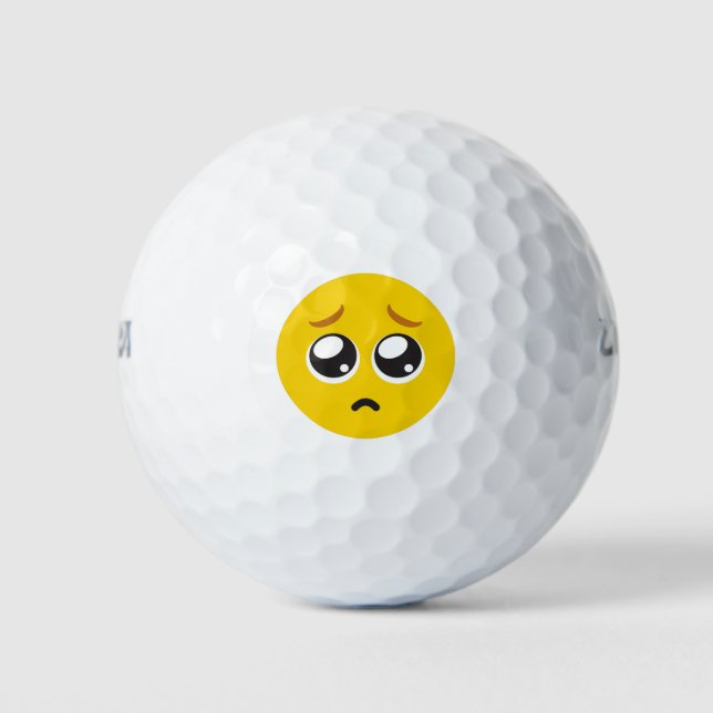 Balles De Golf Pleading Face Emoji (Devant)