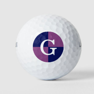 Balles De Golf Plum Purple Marine Bleu LG Vérificateur Monogramme