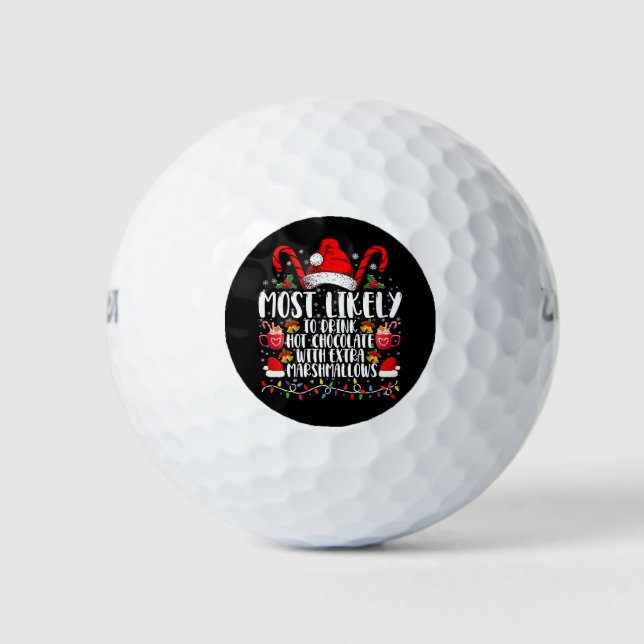 Balles De Golf Plus susceptible de boire des guimauves de chocola (Devant)