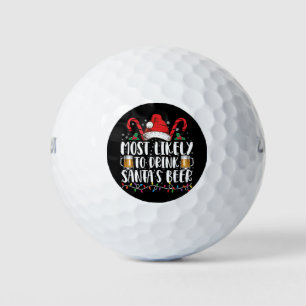 Balles De Golf Plus susceptible de boire la bière du Père Noël Bo