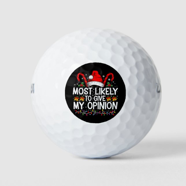 Balles De Golf Plus susceptible de donner mon avis Noël drôle (Devant)