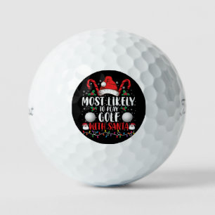 Balles De Golf Plus Susceptible De Jouer Au Golf Avec Le Père Noë