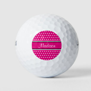 Balles De Golf Pointe blanc rose chaud noir pointes noir Nom du s