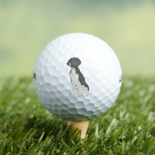 Balles De Golf Pointeur noir et blanc allemand