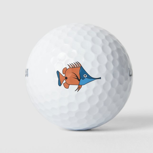 Balles De Golf Poisson Carton mignon (Devant)