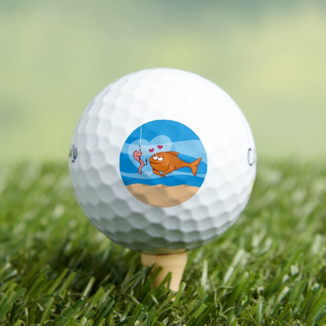 Balles De Golf Poisson et appât amoureux (T-shirt Insitu)