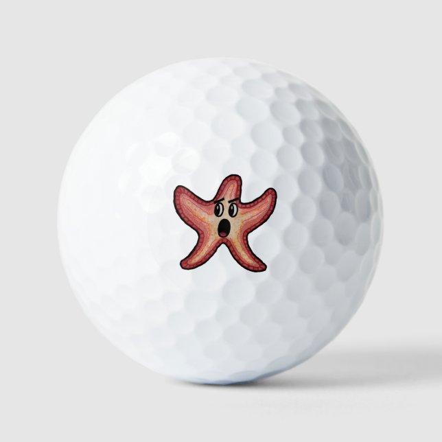 Balles De Golf Poisson étoilé choqué (Recto)