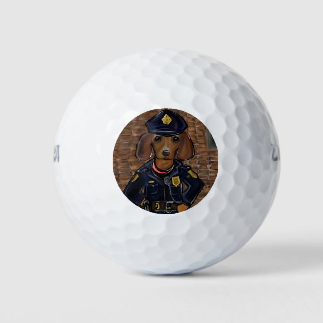 Balles De Golf Police Doxie (Devant)