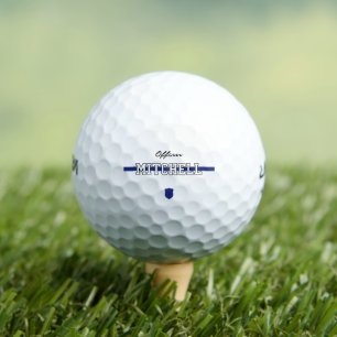 Balles De Golf Policier personnalisé Ligne Bleue Mince