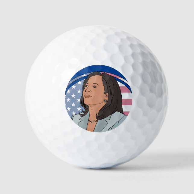 Balles De Golf Politique Kamala Harris (Recto)