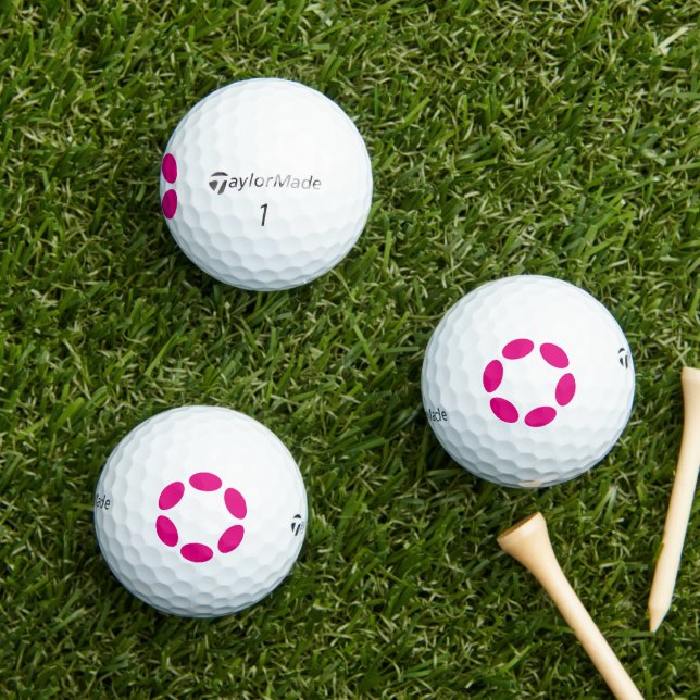 Balles De Golf Polkadot (Herbe in situ)