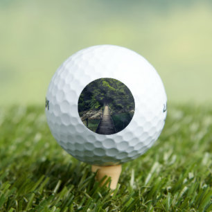 Balles De Golf Pont suspendu simple rivière Idrijca, Slovénie