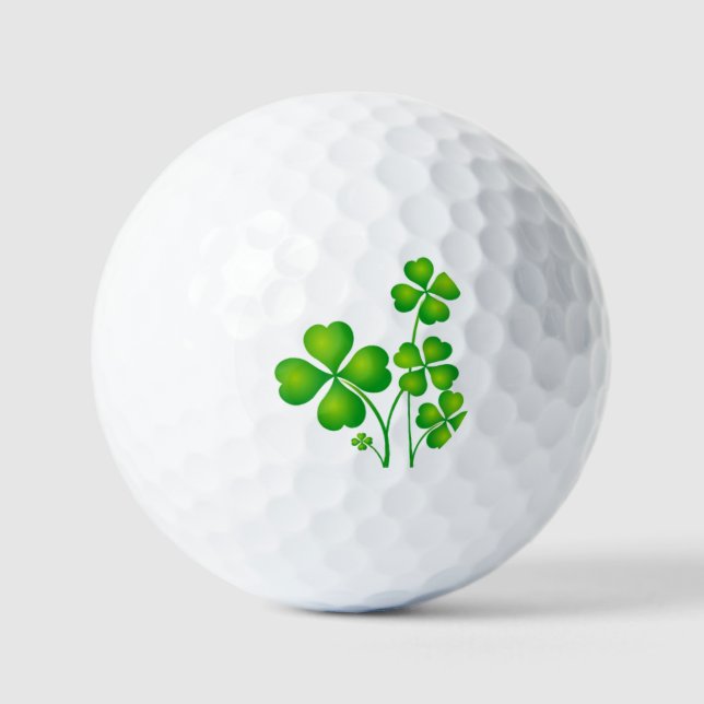 Balles De Golf Porte - clé Shamrock vert (Recto)