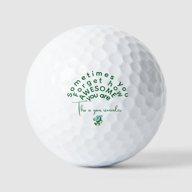 Balles De Golf Porte-clés rectangulaire «Being Awesome» (Recto)