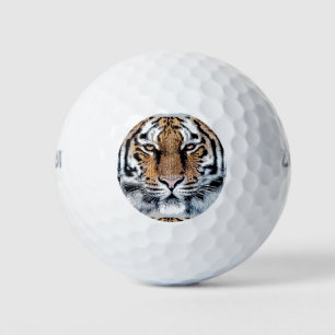 Balles De Golf Portrait de tigre en style Presse Graphique