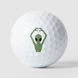 Balles De Golf Pose du cœur extraterrestre