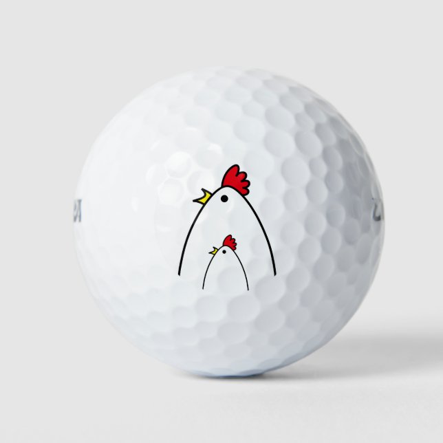 Balles De Golf Poulets (Devant)