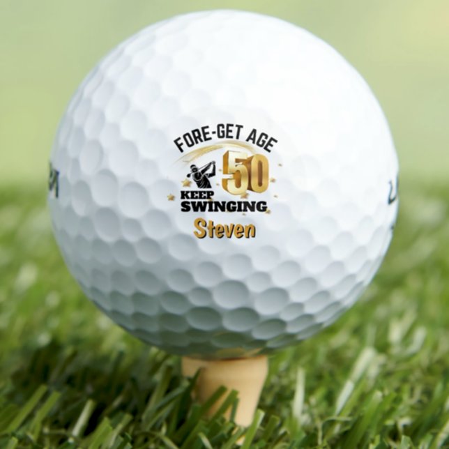 Balles de golf pour 50e anniversaire 50 ans cadeau (Créateur téléchargé)