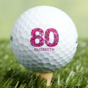 Balles de golf pour 80e anniversaire modernes avec