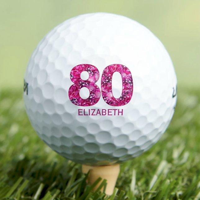 Balles de golf pour 80e anniversaire modernes avec (Créateur téléchargé)