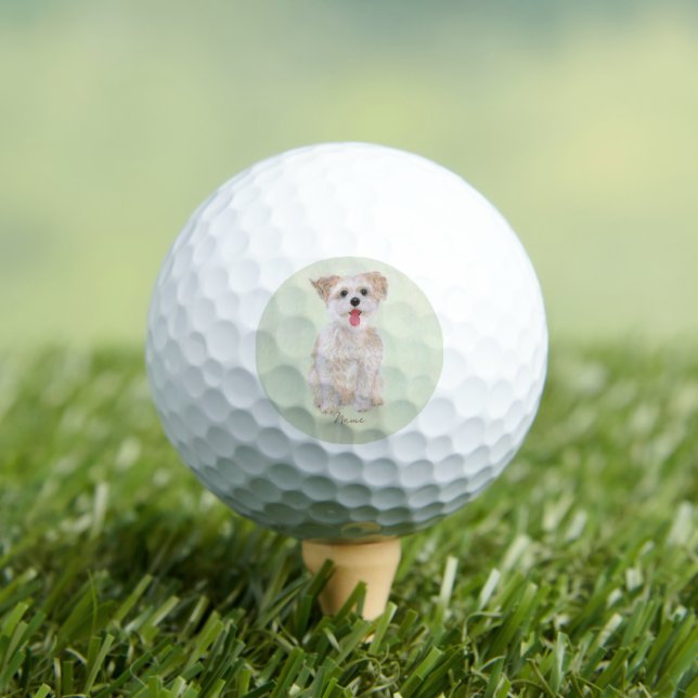 Balles de Golf pour Chien Morkie Avec Texte (T-shirt Insitu)