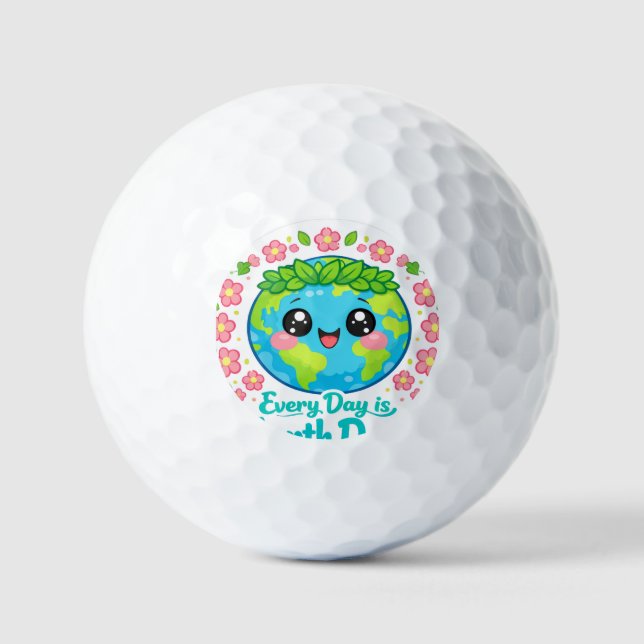 Balles de Golf pour la Journée de la Terre (Recto)