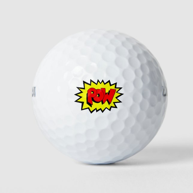 Balles De Golf POW - Bande dessinée Pop Art (Devant)