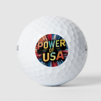 Balles De Golf Power of USA Golf Ball - Patriotic American