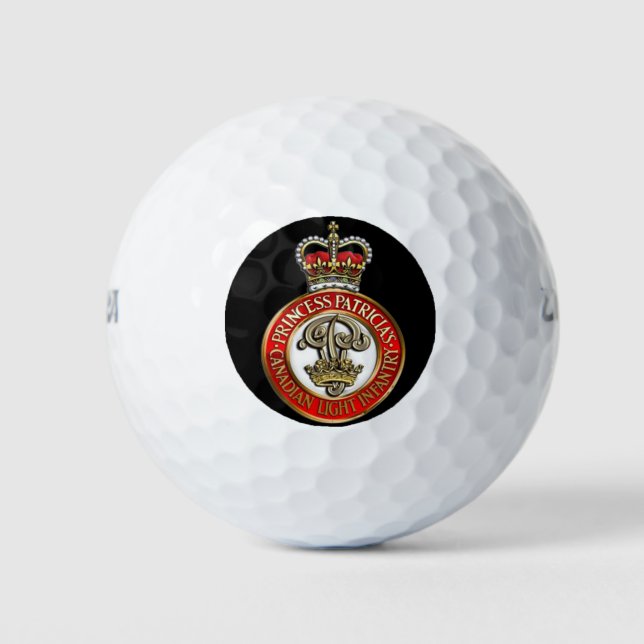 Balles De Golf PPCLI Cap Badge Black Background (Devant)