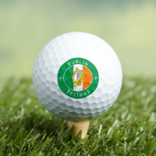 Balles De Golf Premium Ireland Golf Ball, Dublin, drapeau irlanda
