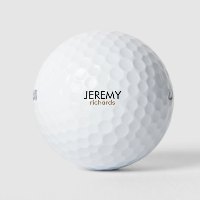 Balles De Golf Prénom et nom personnalisés (Devant)