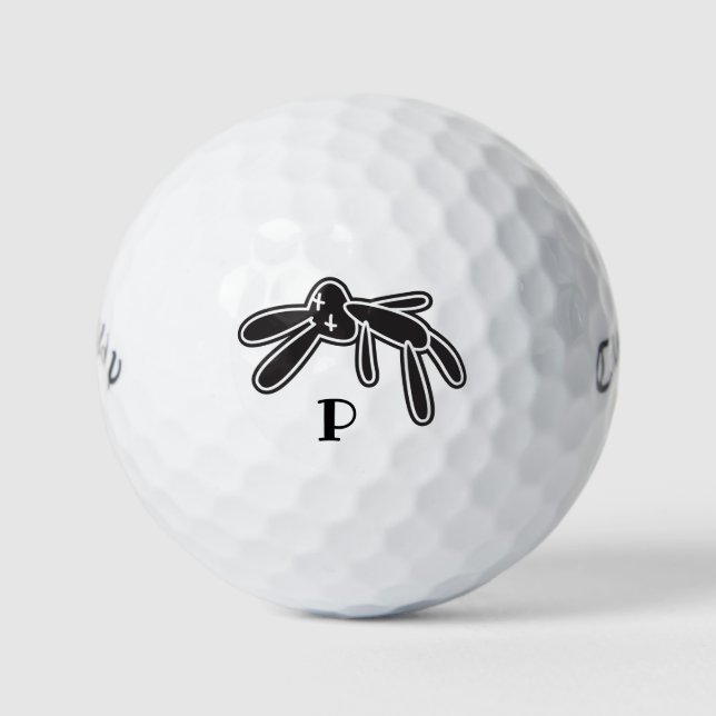 Balles De Golf Princesse lapin avec votre initiale (Devant)