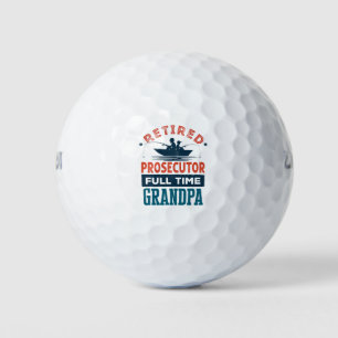 Balles De Golf Procureur Retraité à temps plein Grand-père Retrai